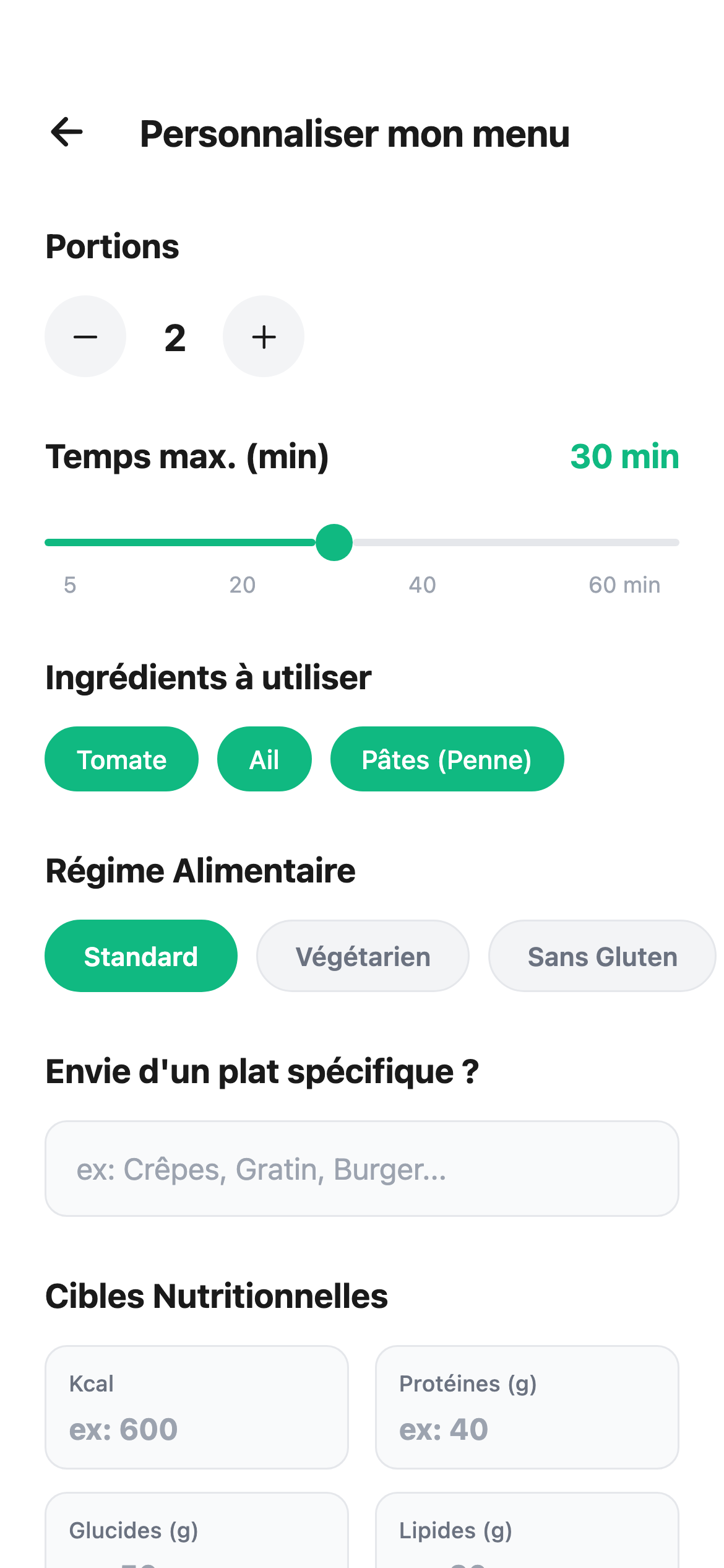 Fridgy Recipe Form